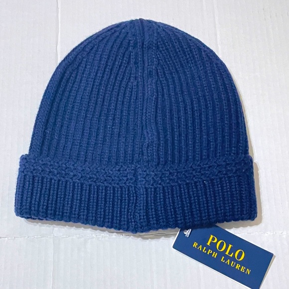 Polo by Ralph Lauren Patch Navy Beanie. - Picture 3 of 6